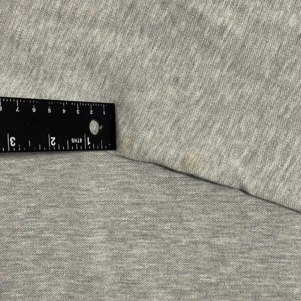 Polo Ralph Lauren Big Pony Polo Shirt Tipped Collar Long Sleeve Gray Mens XXL
